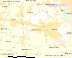 Map commune FR insee code 59024